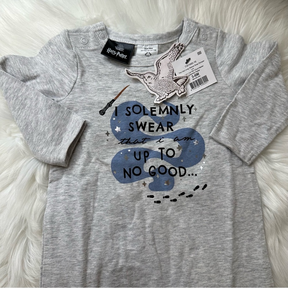 Harry Potter baby romper new i solemnly swear that i am up to no good size 3-6